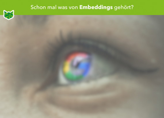 Eine Nahaufnahme eines Auges, in dem sich das Google-Logo spiegelt